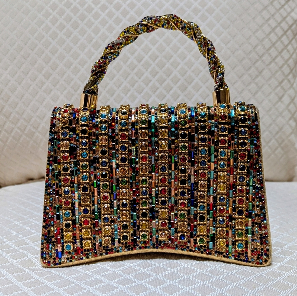 Elegant Multicolor Rhinestone Handbag - Picture 6 of 13
